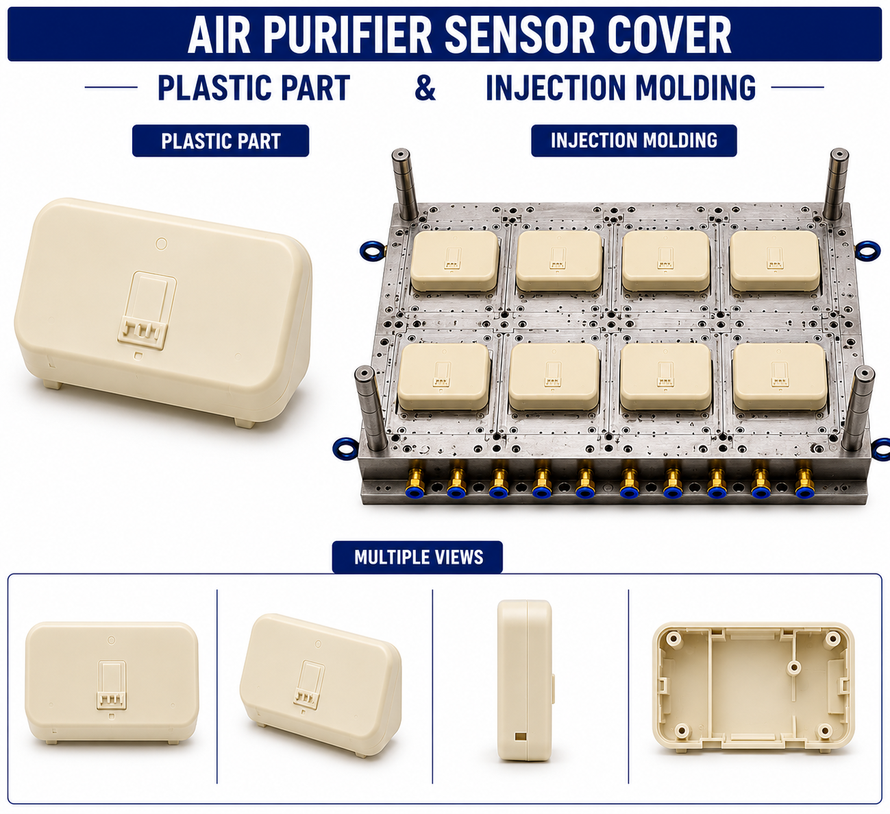 Air Purifier Plastic Sensor Cover Mould and Moulding Service